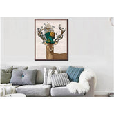 Painting by numbers deer with butterflies